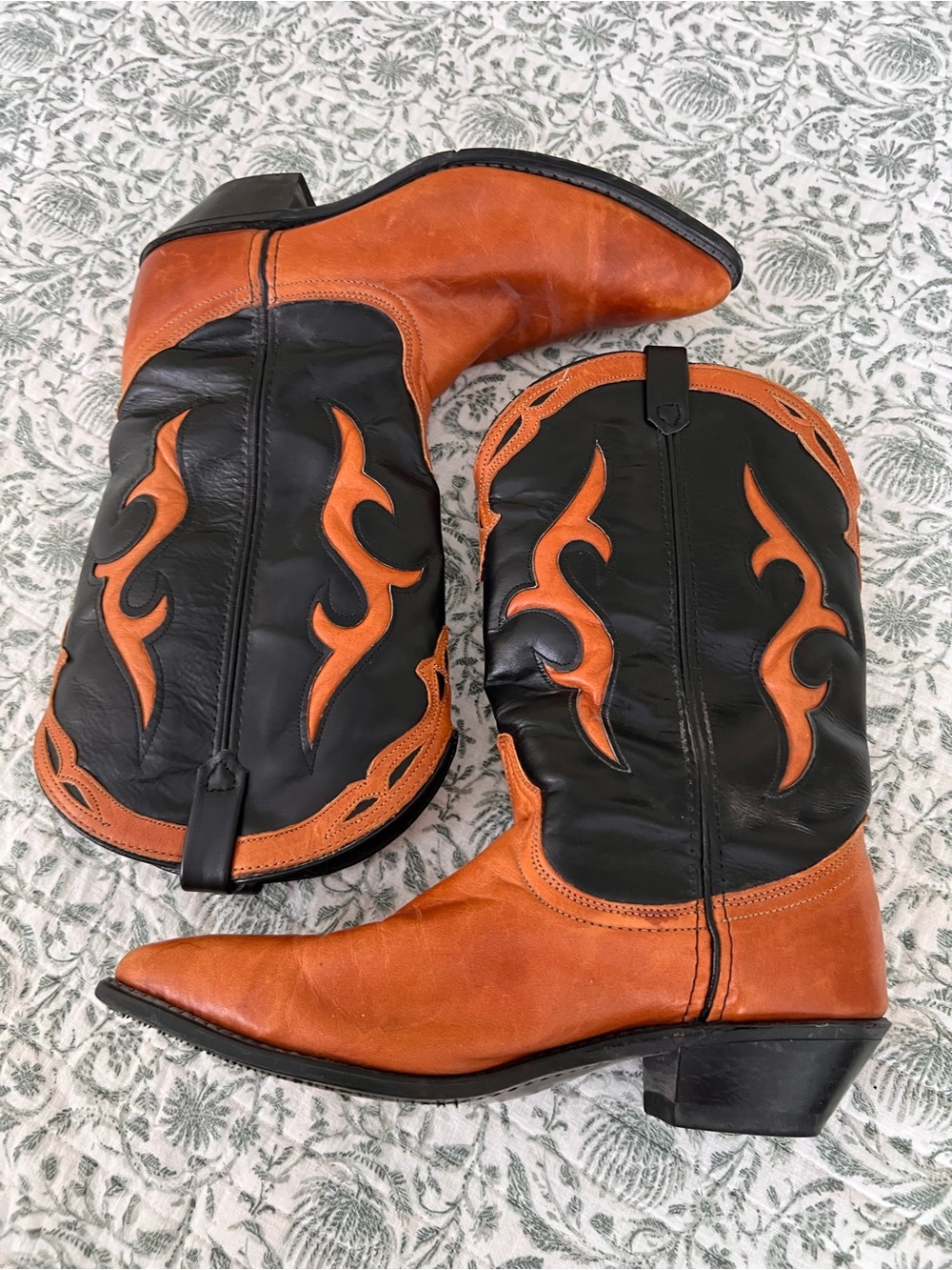 dingo Black and Brown Western Women's Heeled Boots - Picture 4 of 12